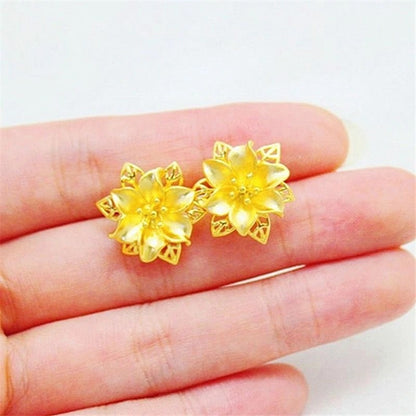 24K Gold Plated Earrings Euro Gold Jewelry New Popular Earrings