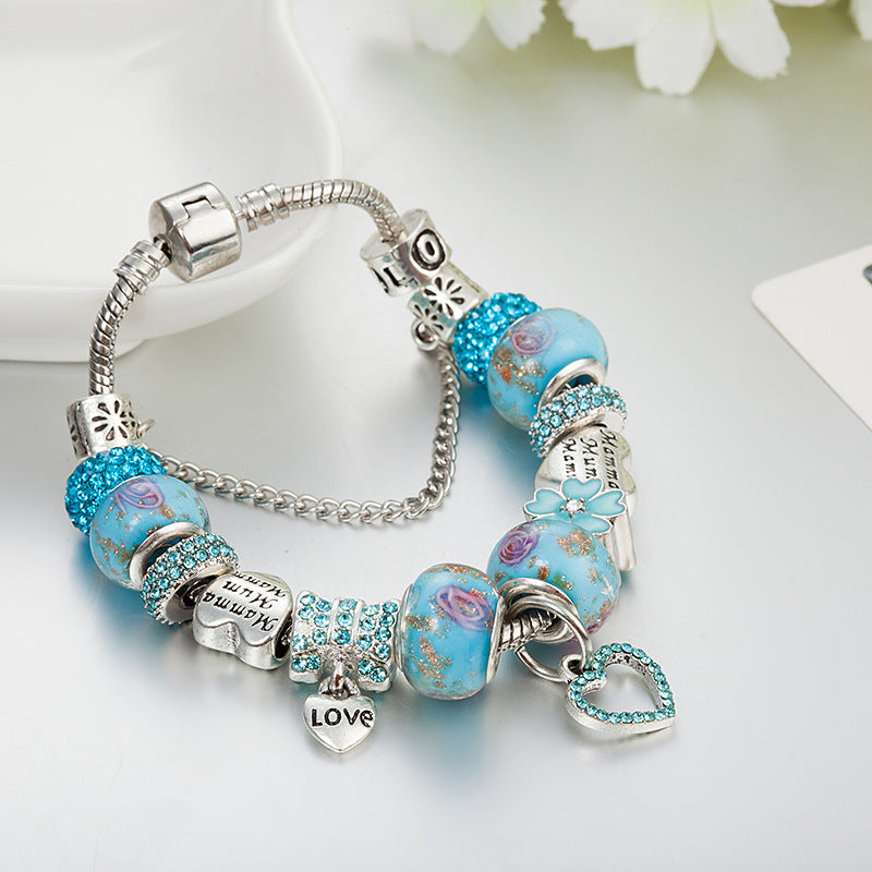 Crystal Enamel Beads Charm Beads Bracelet