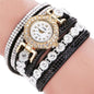 Women Quartz Women PU Leather Rhinestone Watch Bracelet Watches