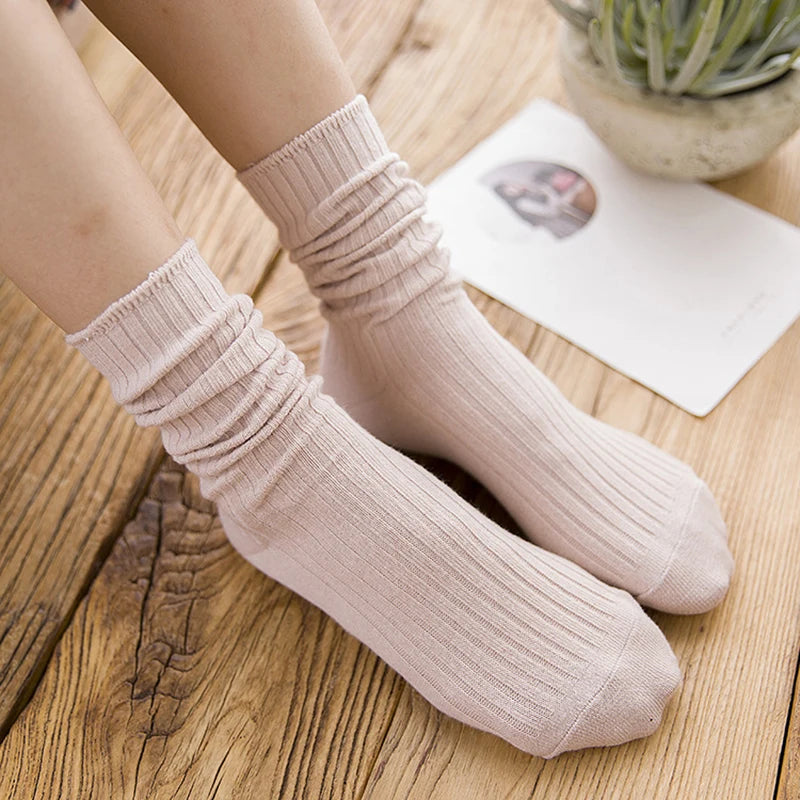 1 Pair Retro Women Cotton Loose Socks