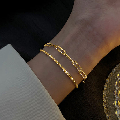 Gold And Sliver Rhinestones Bracelet Womens Jewelry