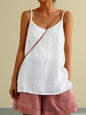 Cotton Linen Sleeveless Vest Women's Summer