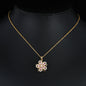 Temperament  Flower-shaped Rotating Necklace