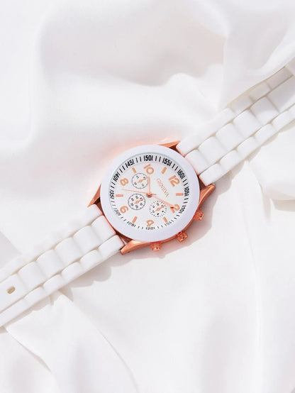 Luxury Brand Women's Watch with Silicone Strap