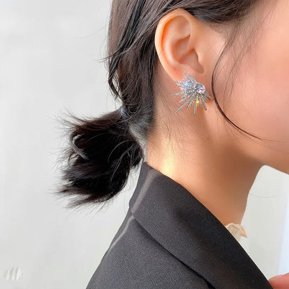 New Arrival Luxury Stud Earrings With Bling Zircon Stone