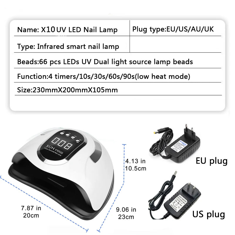 SUN X10 Max UV LED Nail Lamp For Fast Drying