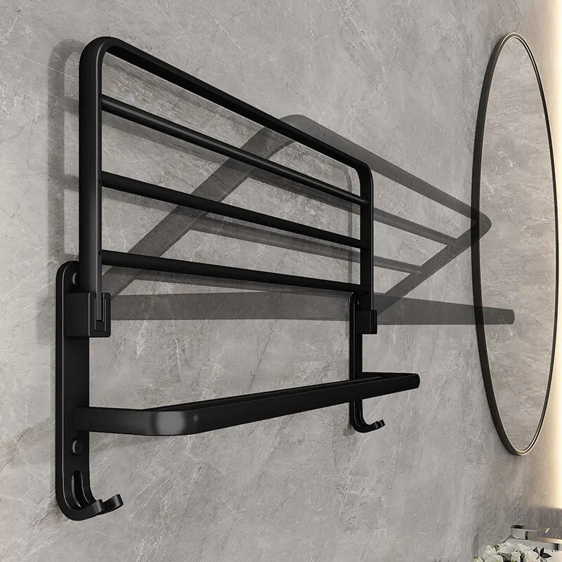 Matte Black Towel Shelf