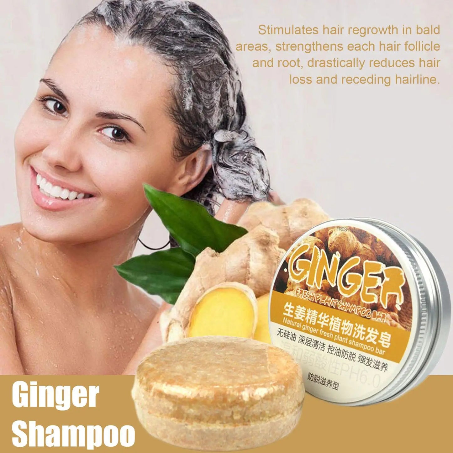 Ginger Polygonum Soap Shampoo Soap