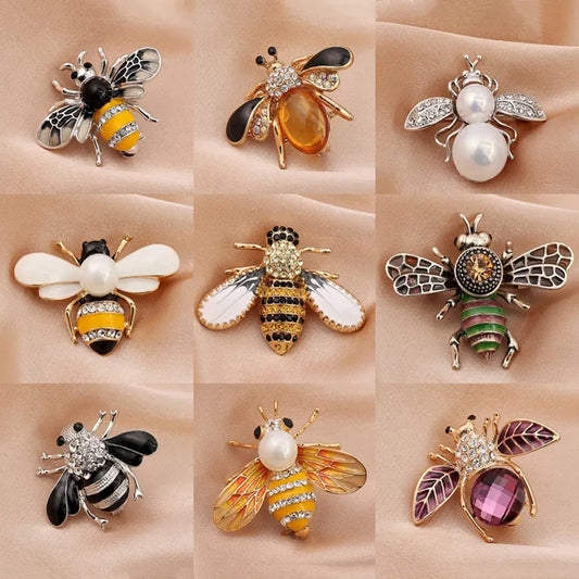 Cute Rhinestone Bee Brooch Women Party Accessories