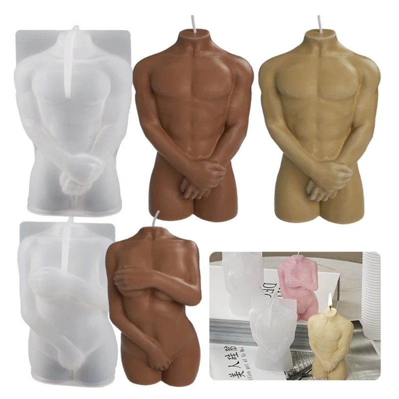 European Human Body Statue Candle Silicone