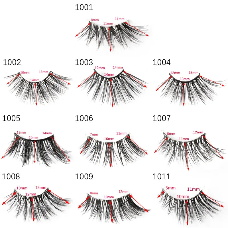 Half Eye 3/5 Pairs Faux Mink Lashes Reusable