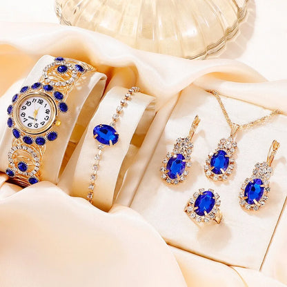 6PCS Set Bracelet Quartz Watches For Women
