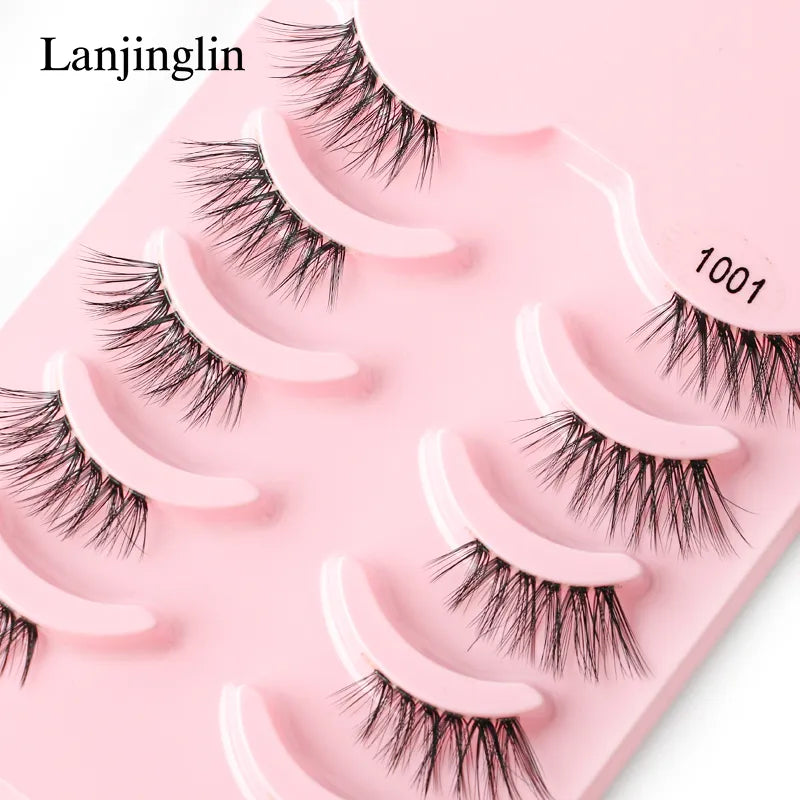 Half Eye 3/5 Pairs Faux Mink Lashes Reusable