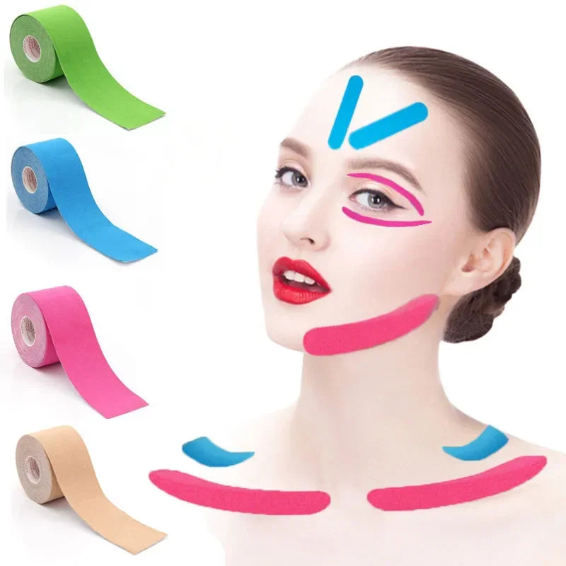 2.5CM*5M Kinesiology Tape For Face, V Line Neck and Eyes Lifting