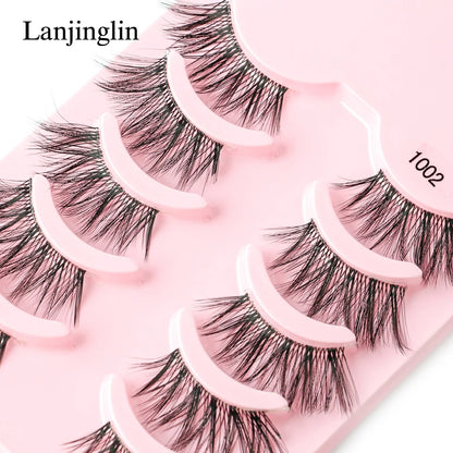 Half Eye 3/5 Pairs Faux Mink Lashes Reusable