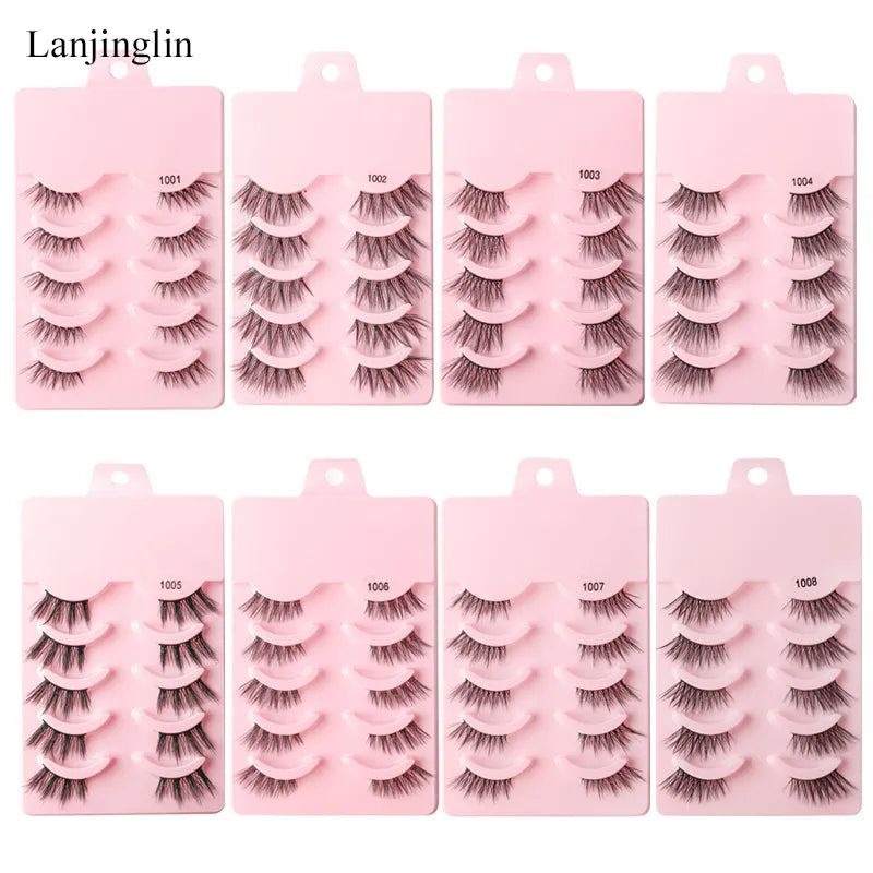 Half Eye 3/5 Pairs Faux Mink Lashes Reusable