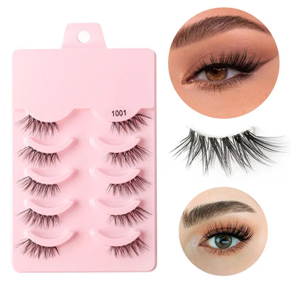 Half Eye 3/5 Pairs Faux Mink Lashes Reusable