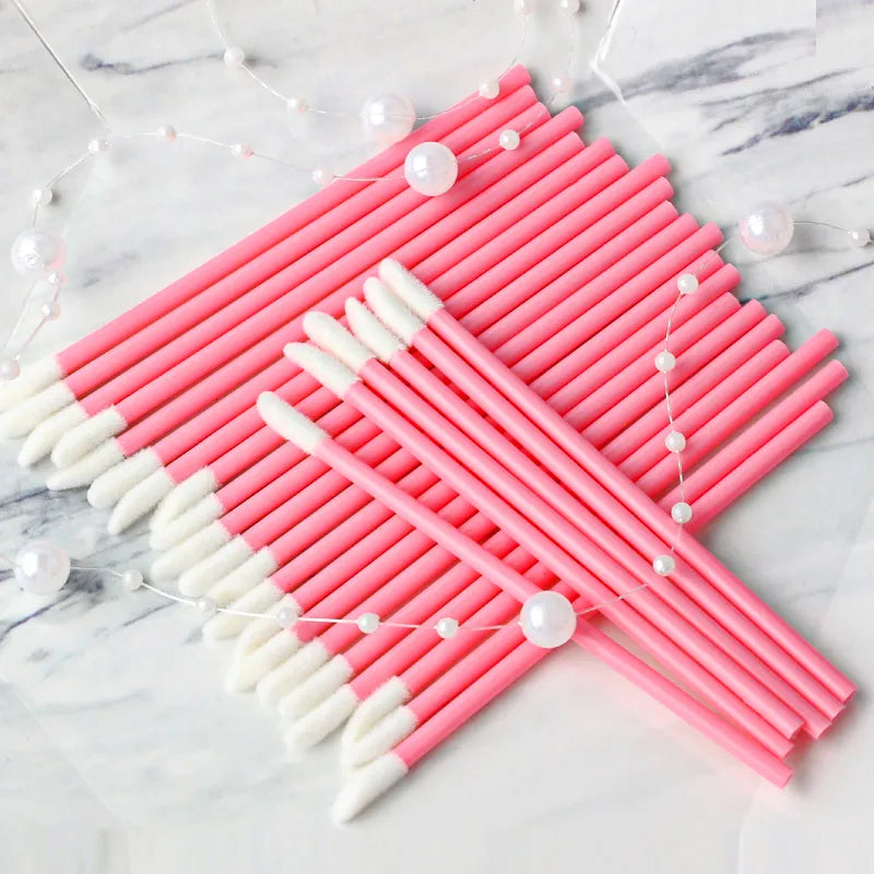 50 Pcs Disposable Lip Brush Eyelash Makeups Brushes