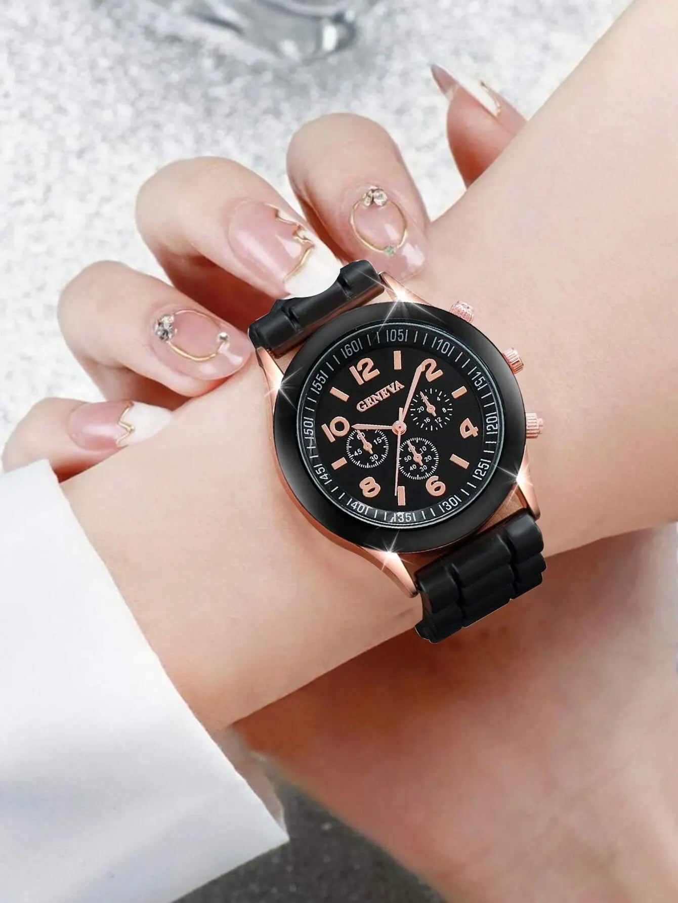 Luxury Brand Women's Watch with Silicone Strap