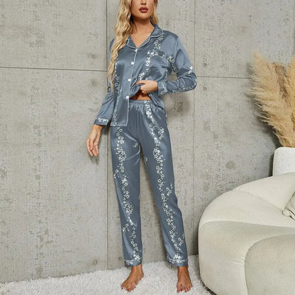 Pajamas Set Long Sleeve Sleepwear Women