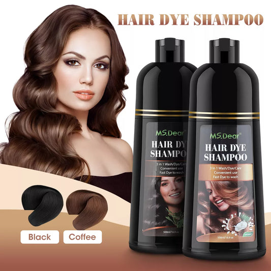 Organic Natural Fast Hair Dye Black Shampoo 500ml