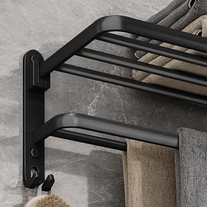 Matte Black Towel Shelf