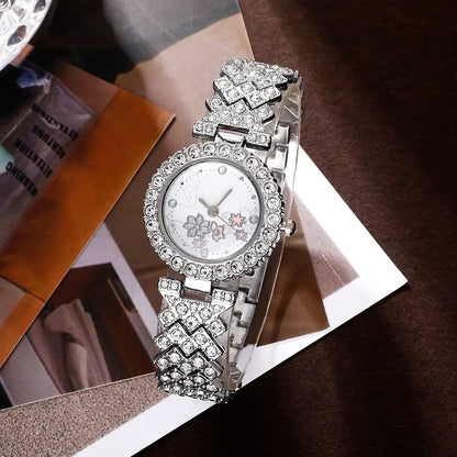 Luxury Rhinestone Watch with Jewelry Set