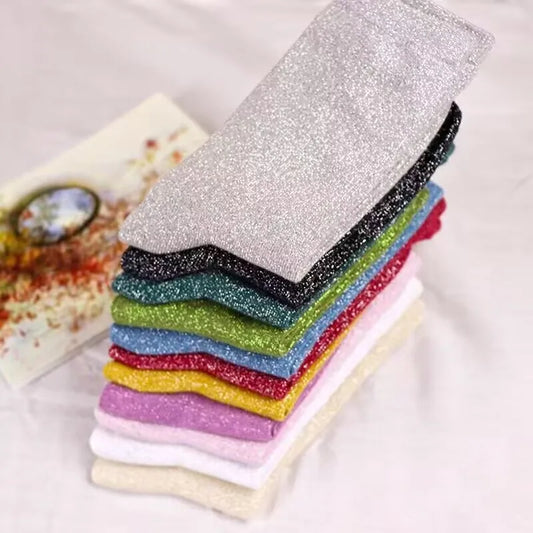 Korean fashion gold and silver knitted women's socks