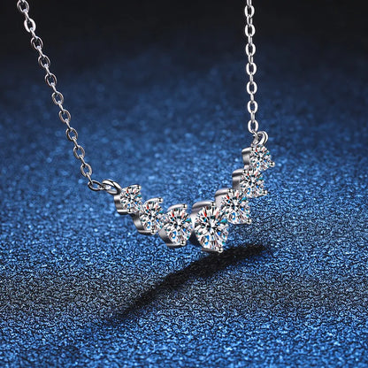 Necklace for Woman Wedding Fine Jewely 925 Sterling Sliver Plated 18k White Gold