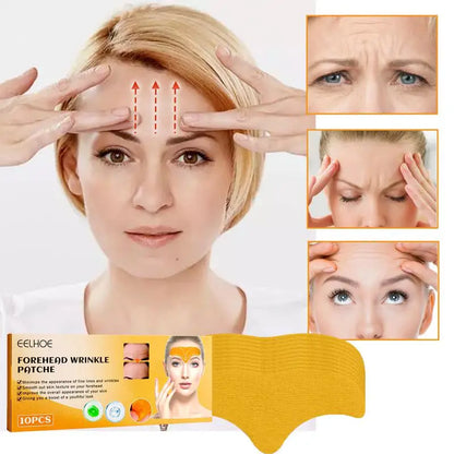 10 pcs Anti-wrinkle Forehead Line Removal Gel Patch Firming Mask