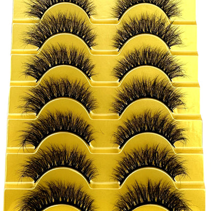 38 Styles 10 pairs natural long 3D mink false eyelashes