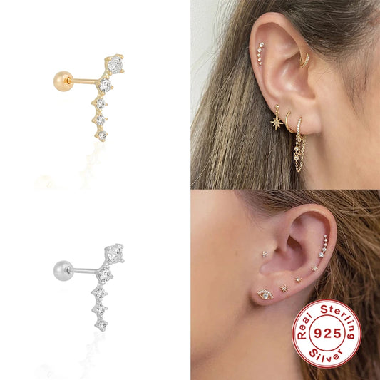 Pendants Plata 925 Piercing Stud Earrings