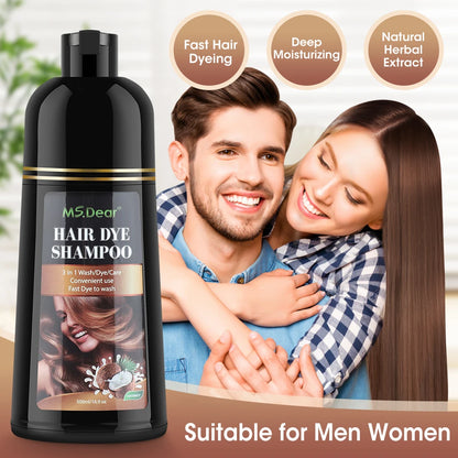 Organic Natural Fast Hair Dye Black Shampoo 500ml