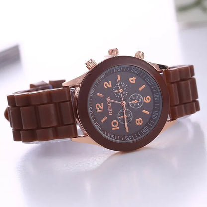 Luxury Brand Women's Watch with Silicone Strap