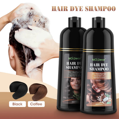 Organic Natural Fast Hair Dye Black Shampoo 500ml