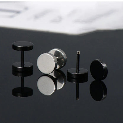 Punk Multiple Stainless Steel Stud Earrings Men Women