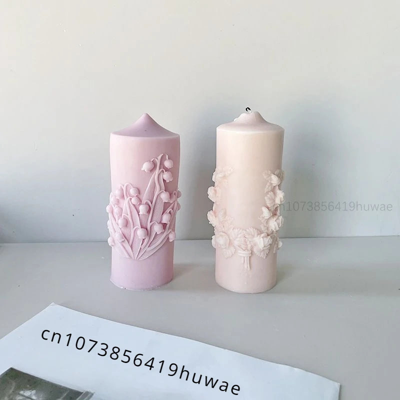 Rose Flower Bouquet Scented Candle Silicone