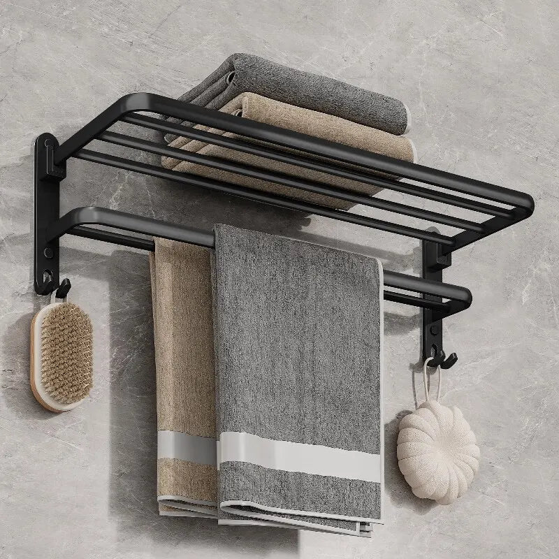 Matte Black Towel Shelf