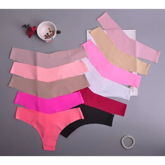Hot Sale 3Pcs Set Silk Sexy Women Thongs