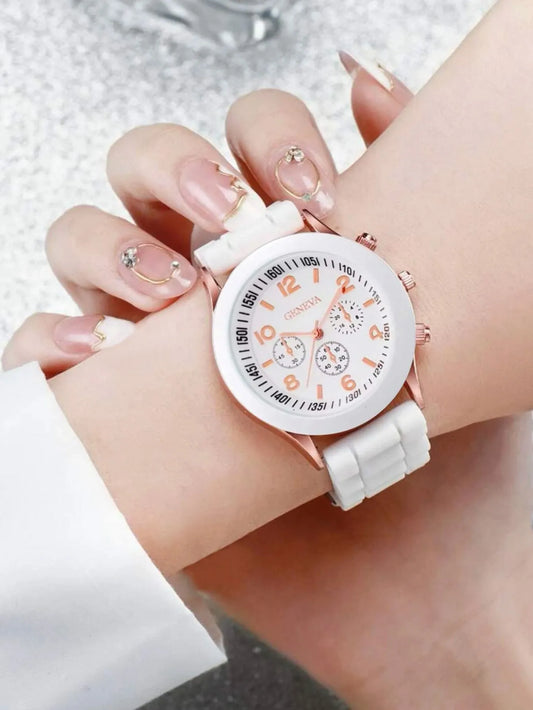 Luxury Brand Women's Watch with Silicone Strap