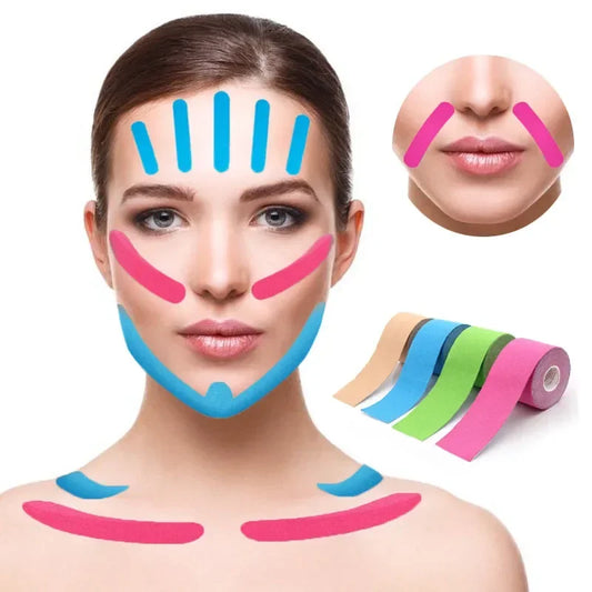 2.5CM*5M Kinesiology Tape For Face, V Line Neck and Eyes Lifting